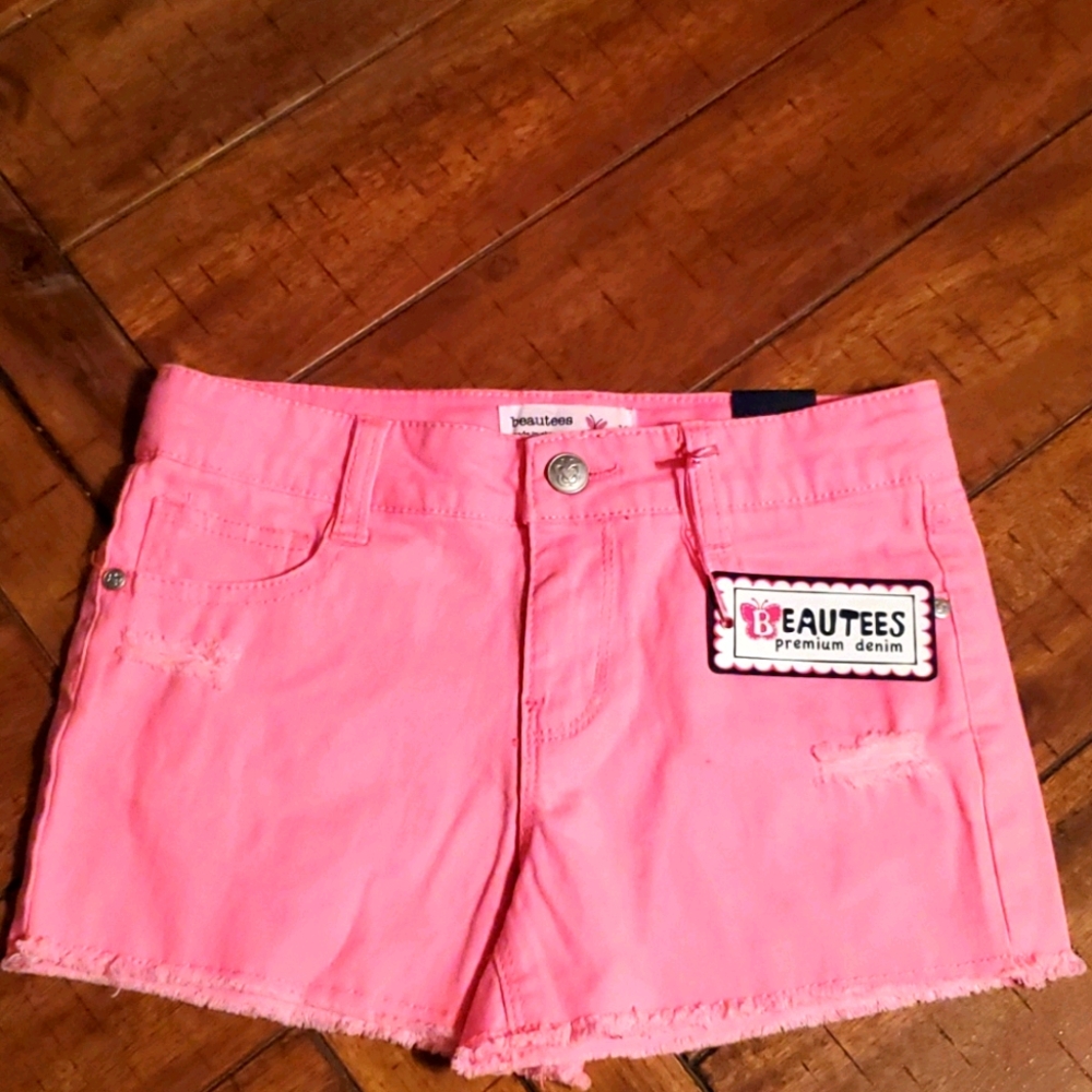 Beauties denim hot pink shorts